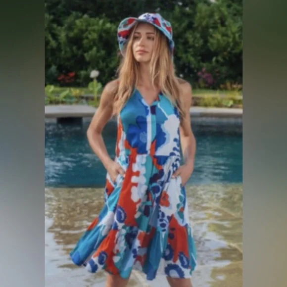 Echo Tiered Wild Floral Sun Dress - Picture 2 of 10